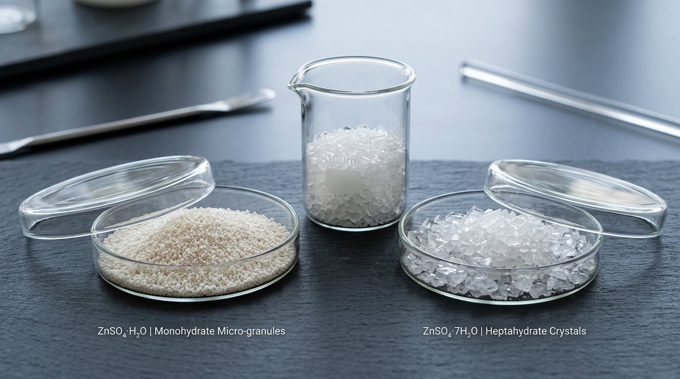 Zinc Sulphate Monohydrate 33% vs Heptahydrate 21%: The Complete B2B & Agronomic Guide